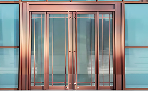 城固玻璃地弹门